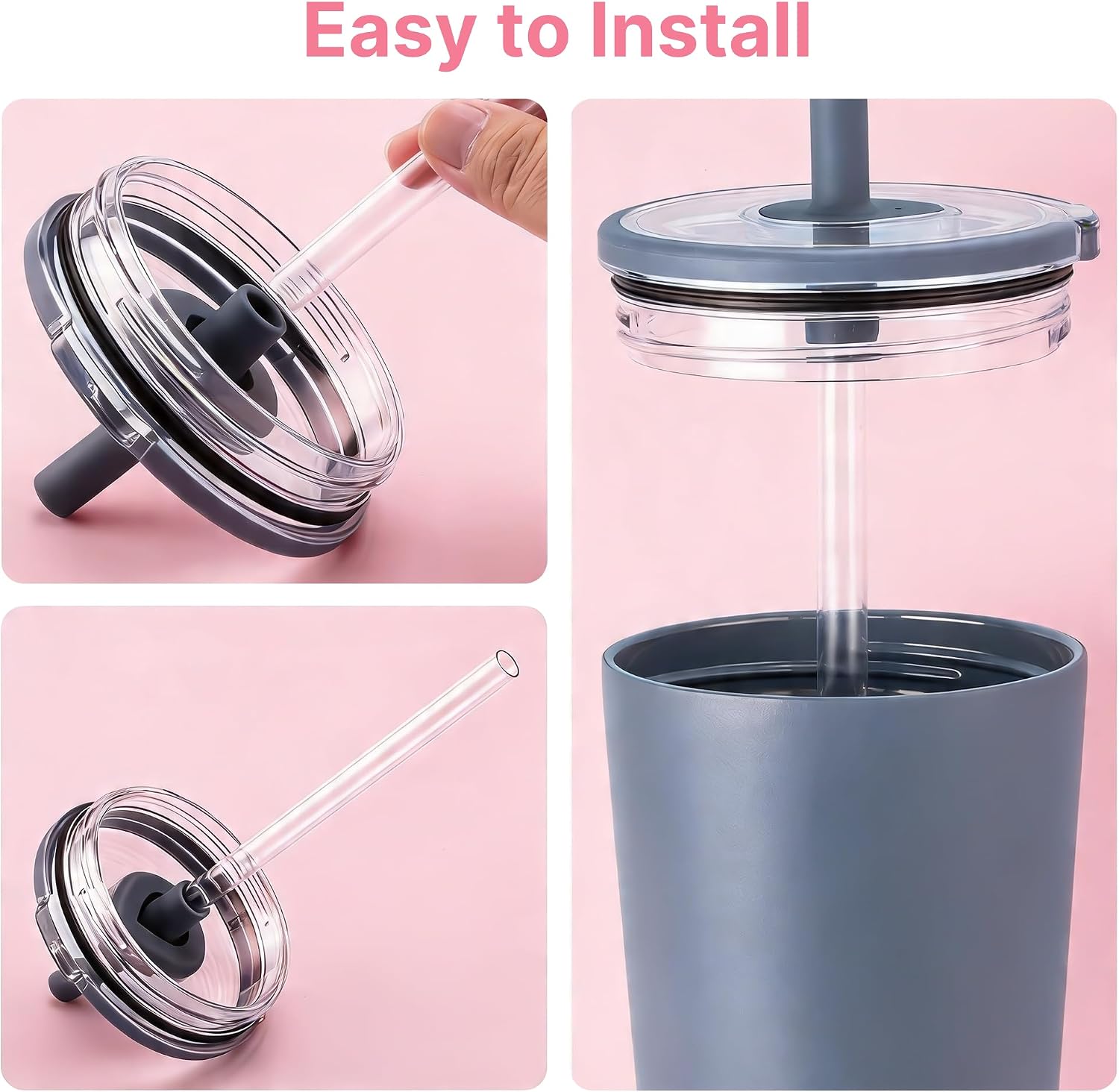 Straws For HydroJug Everyday Tumbler 20 oz, Clear Tritan Straw Replacement