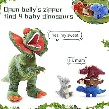 Amazon.co.jp: MaoGoLan ディロフォサウルス ぬいぐるみセット : おもちゃ