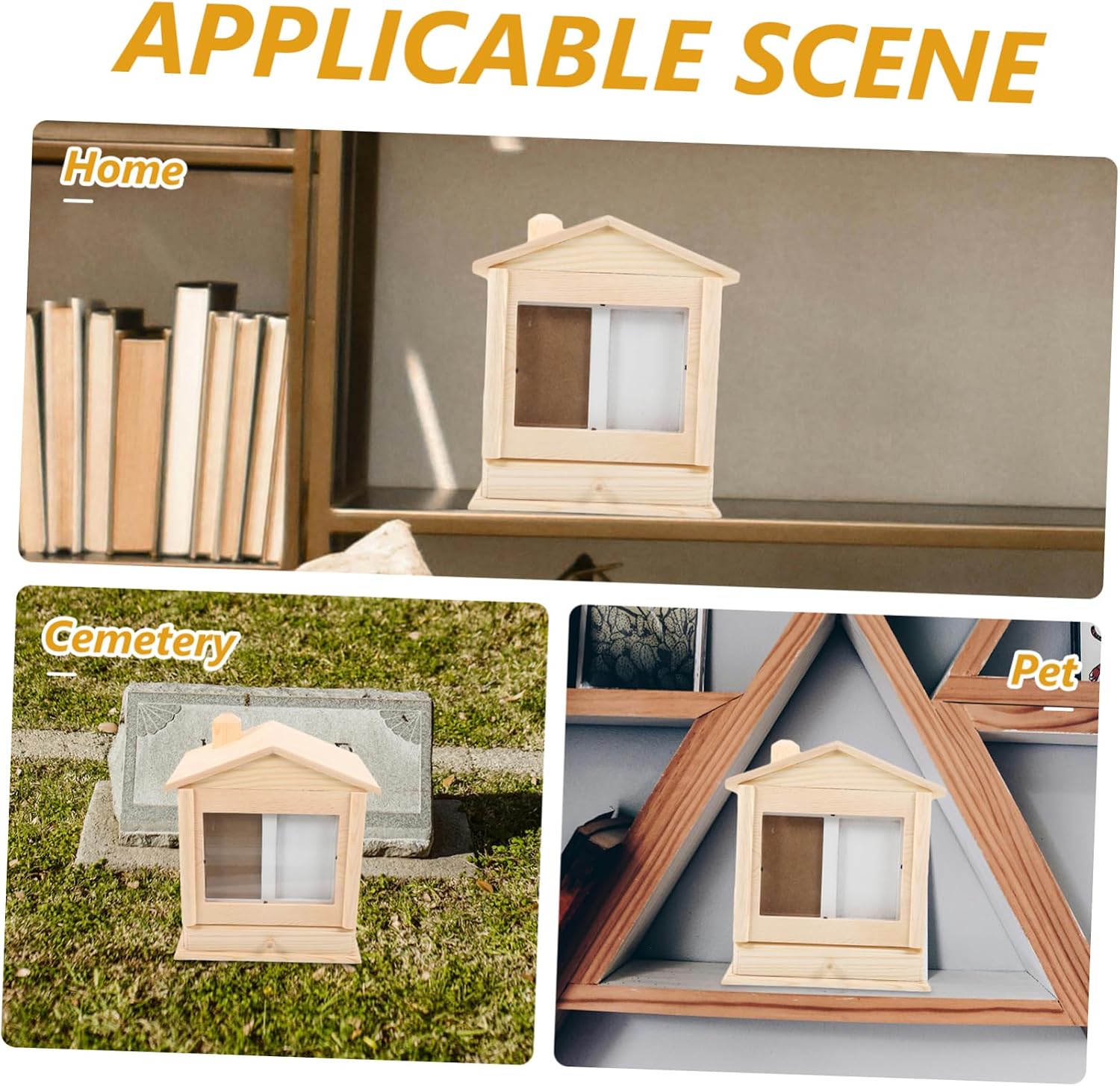 Happyyami Wooden Pet Urn for Ashes Elegant Memorial Keepsake Box for Cats and Dogs Wooden Design Smooth for Cherishing Pet Memories Forever