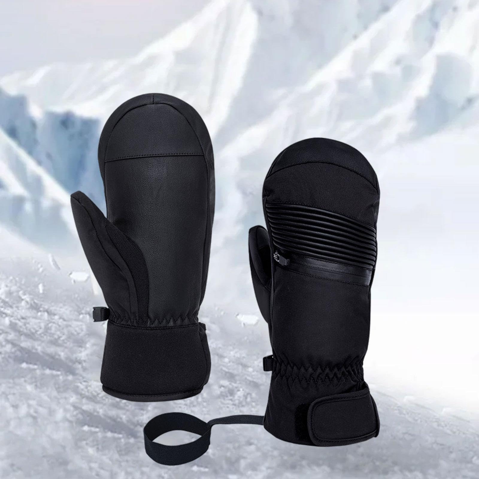 TISHITA Guantes para Esquiar Guantes de Invierno de Snowboard Impermeables Antiviento con Forro Suave para Protección de Manos Adecuado para Deportes