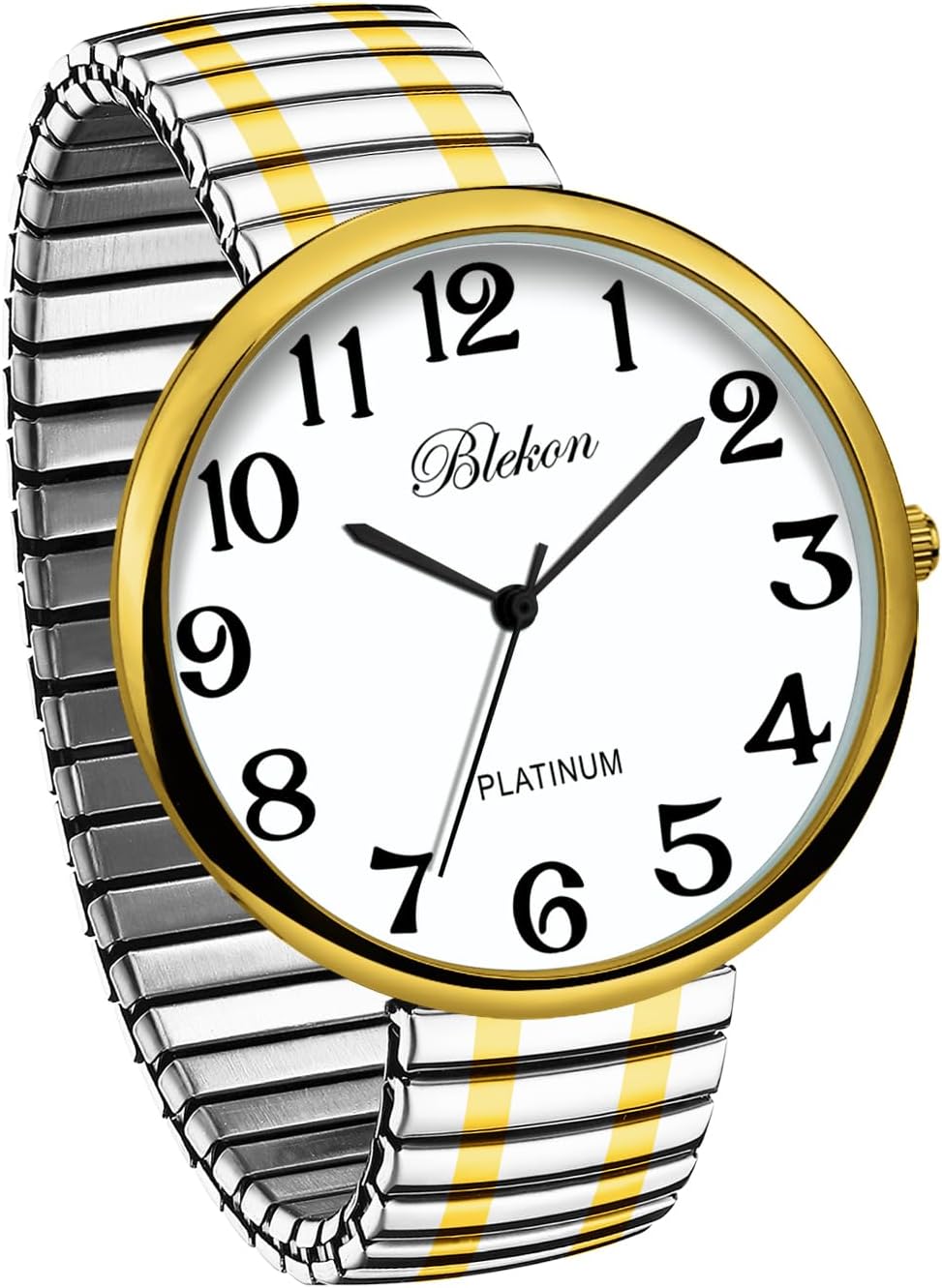 Blekon Collections New Super Large Face Stretch Band Japanese Movement PC21J Fashion Watch - Image 3