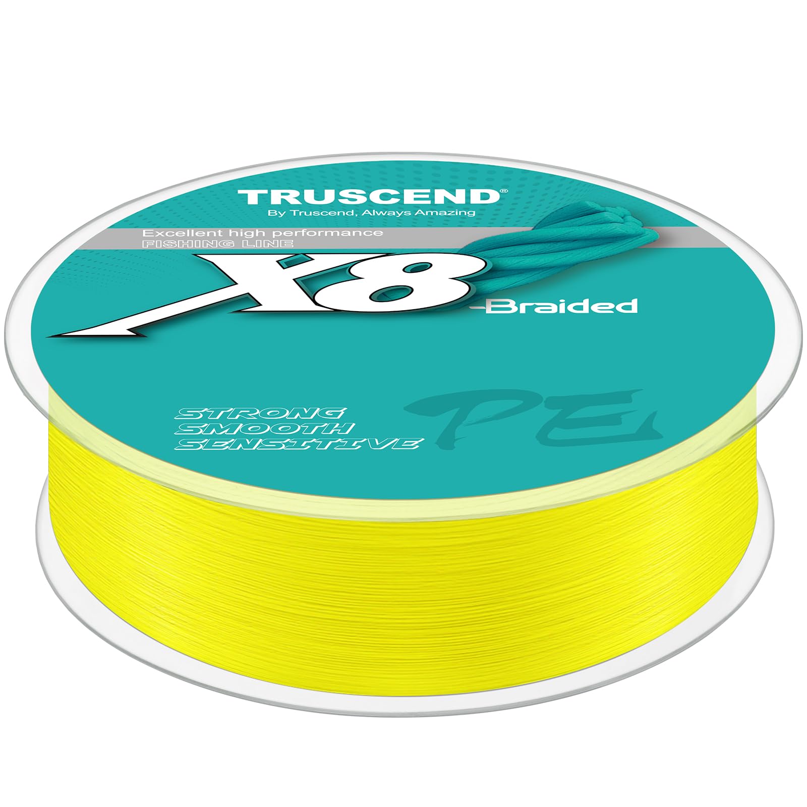 TRUSCEND X8 Braided Fishing Line, Durable and Valuable PE Braid Line for Professional, More Thinner More Smoother Performance for Casting Well,