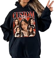 Vista 1 de NAZENTI Personaliza tus propias camisetas Bootleg Rap, personaliza tu texto vintage camiseta, camisetas gráficas personalizadas, regalo