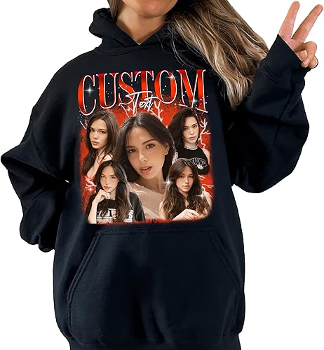 NAZENTI Personaliza tus propias camisetas Bootleg Rap, personaliza tu texto vintage camiseta, camisetas gráficas personalizadas, regalo de