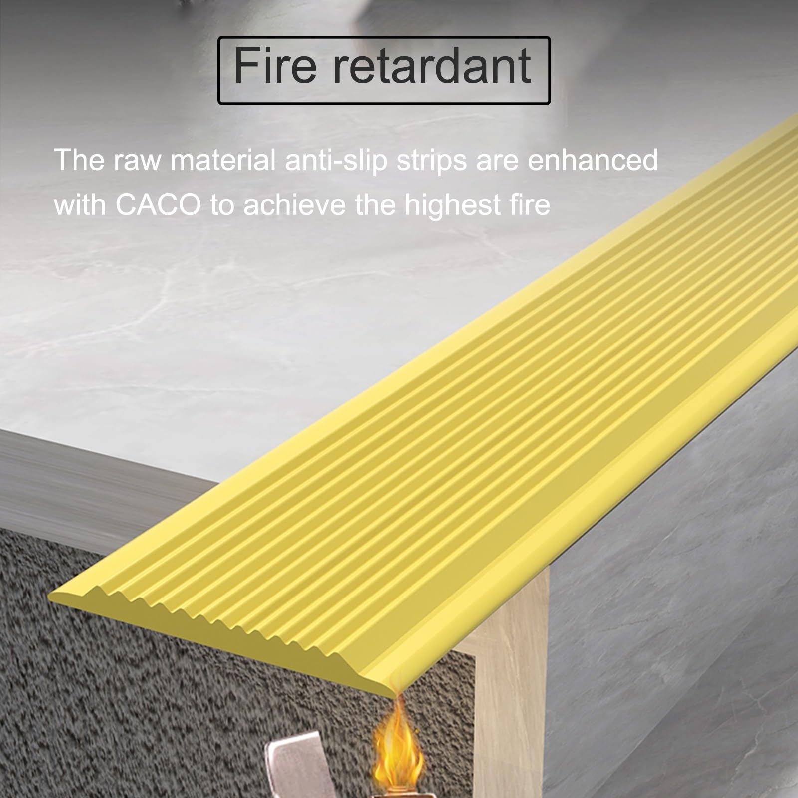 Antideslizante Escaleras Antideslizante, cinta antideslizante escaleras, Protectores de Madera Antideslizantes y absorbentes del Sonido, Para Peldaños Exteriores(Green,6CM/2.3IN)