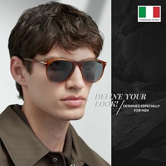 Persol PO9649S Pilot Shape Sunglasses With Official Eyewear Kit