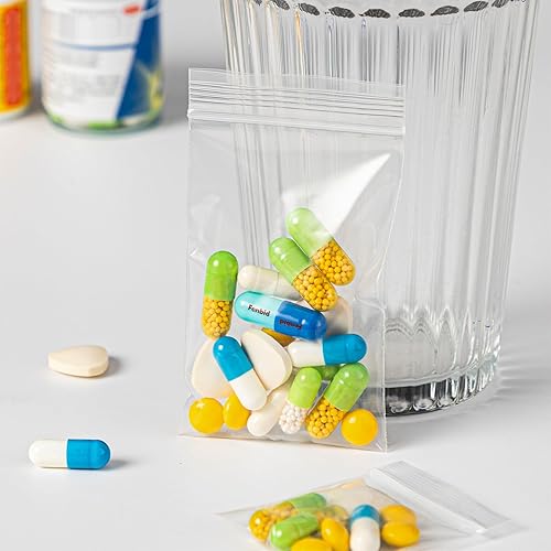 Vista 5 de joybest 200 Pack 3 x 5 inch Clear Plastic Ziplock Bags, Reclosable Zip Bags with Resealable Lock Seal Zipper for Small Business, Jewelry, Snacks