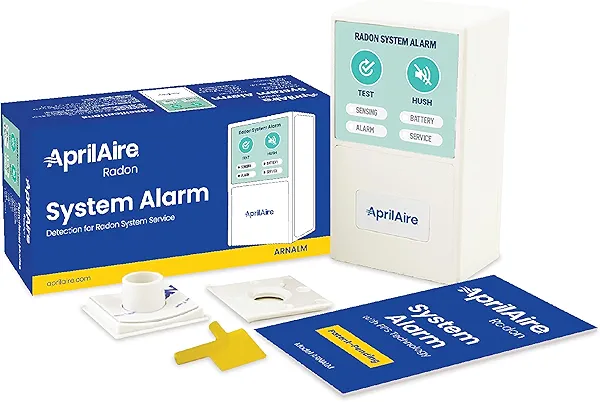 AprilAire Radon System Alarm, PPS Technology, Easy to use, Easy Installation, Battery Operated, Vacuum Sensing, ARNALM