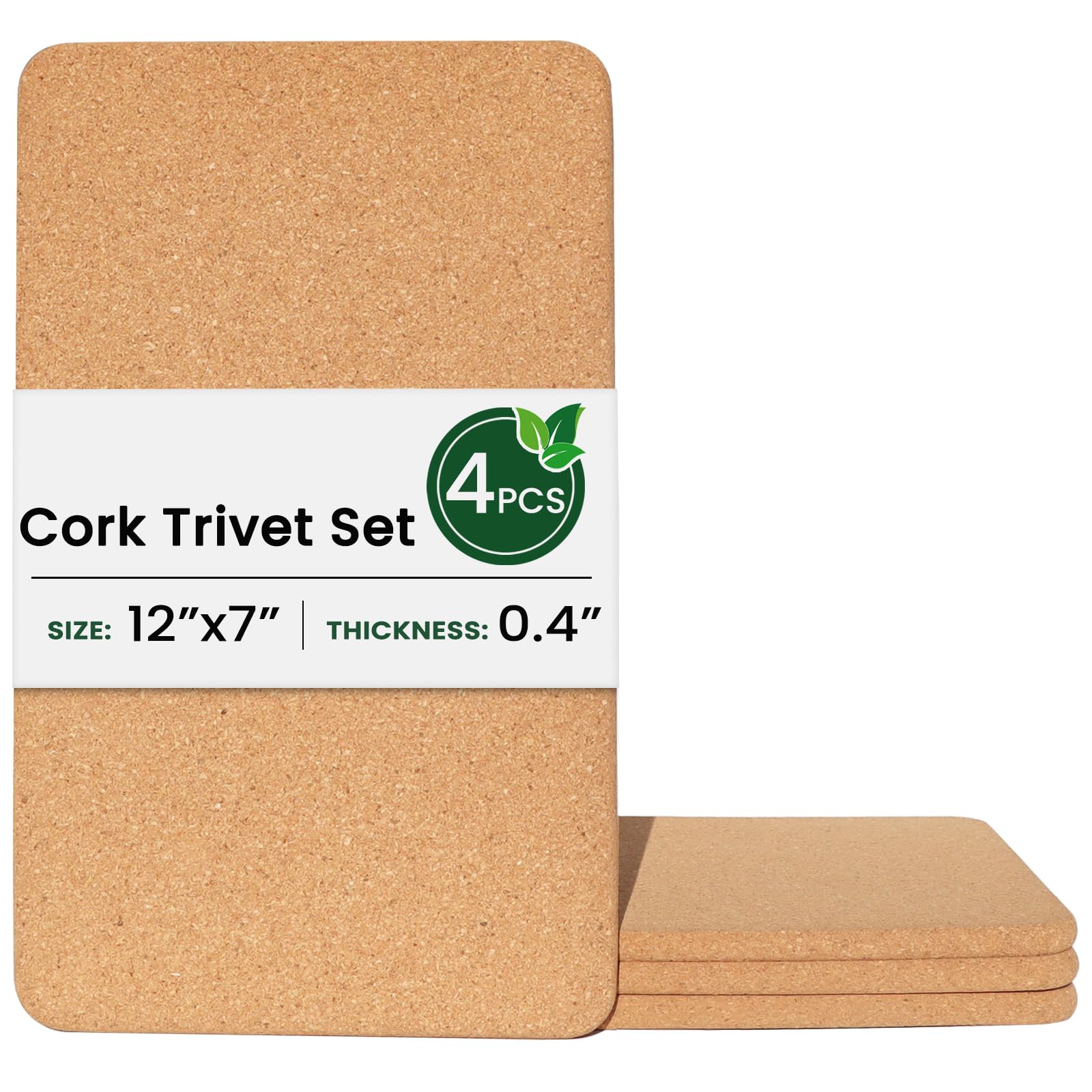 Cterwk 4PCS High Density Thick Round Cork Trivets For Hot Dishes, 4 Inch Heat Resistant Cork Coaster Hot Pads 4 4 0 2 - View #11