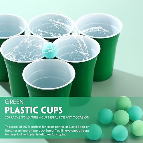 Miniatura 6 de Bokon 200 vasos de plástico desechables de Halloween de 16 onzas para cumpleaños, festivales, bodas, fiestas de Navidad, bebidas, eventos,