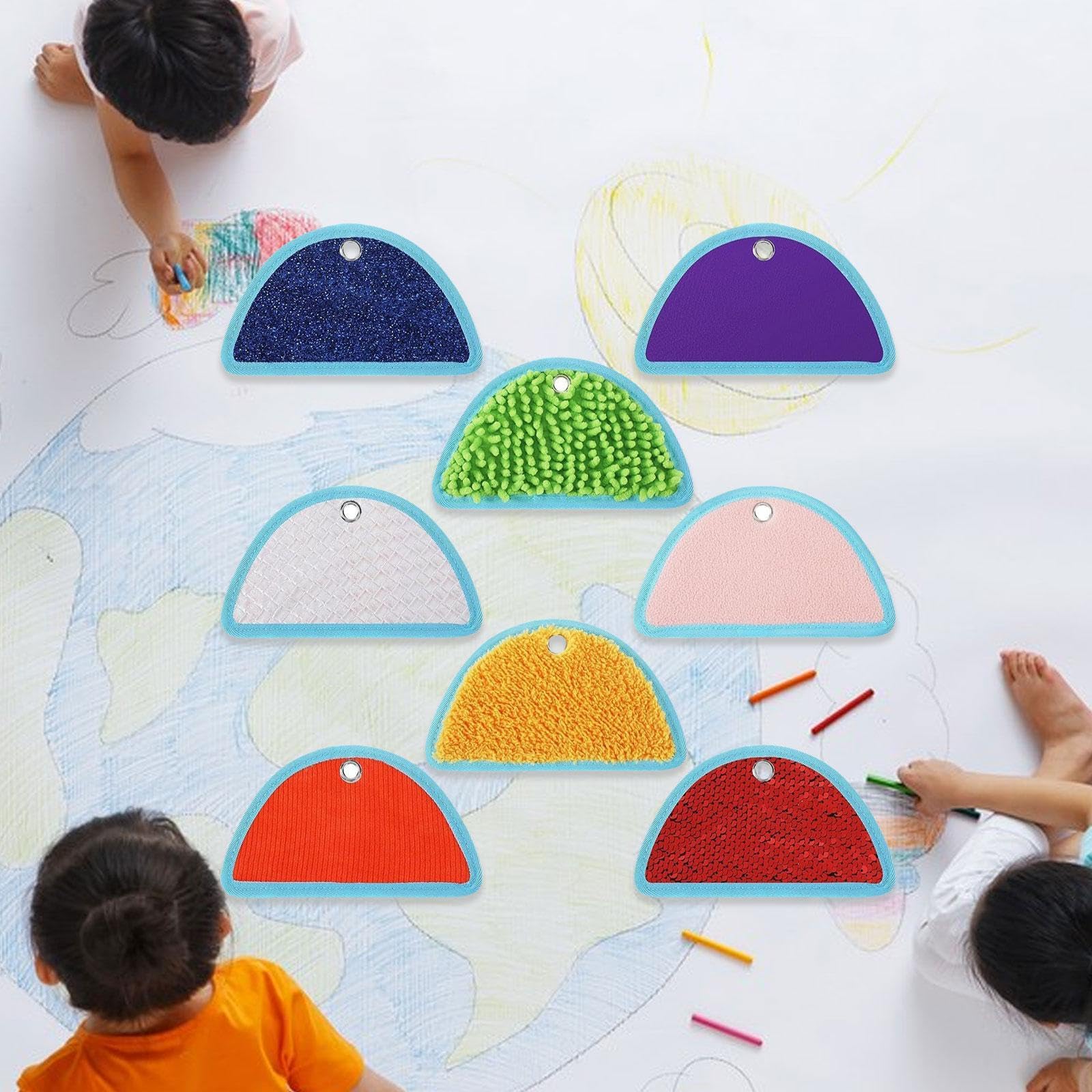 8 Alfombras Texturizadas con Texturas Sensoriales Y Táctiles para Actividades de Juego.