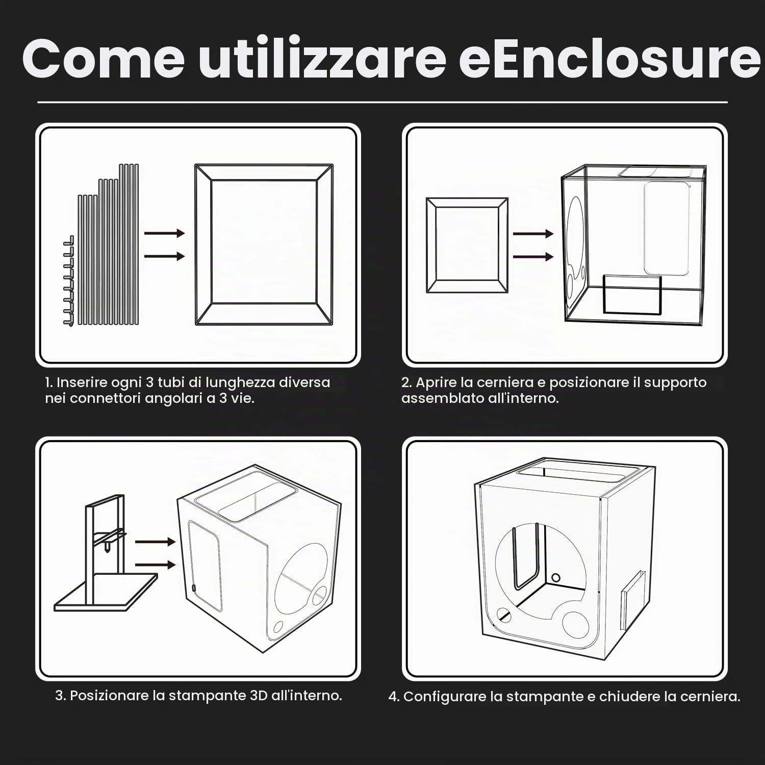 eSUN Custodia per Stampante 3D Tenda Lgnifuga e Antipolvere | Mantieni il filamento asciutto e proteggilo dalla polvere per stampe 3D perfette, stabili e senza difetti o bolle.