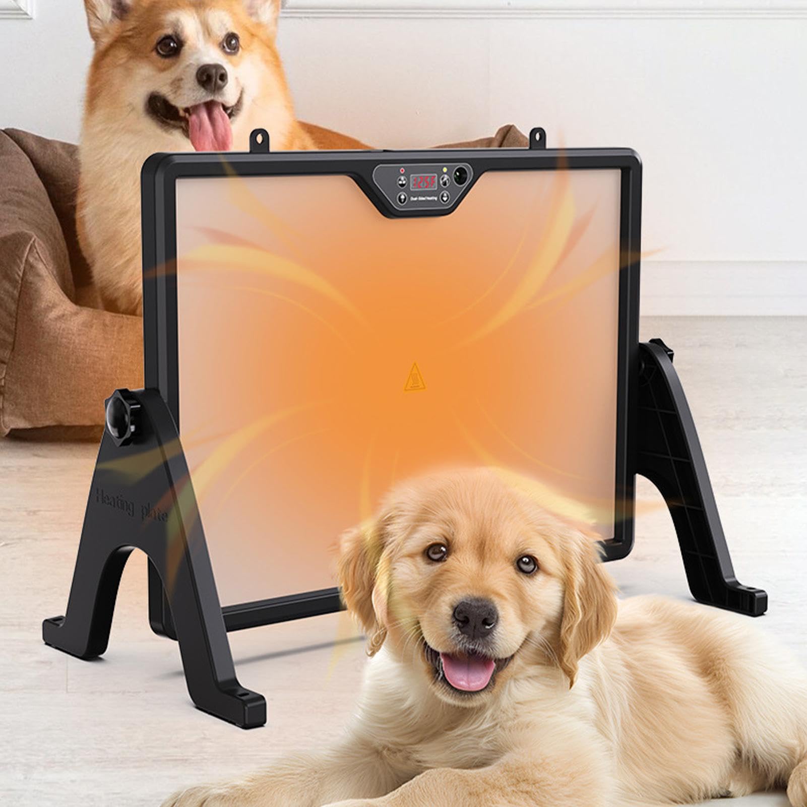 Panel de Calefacción Radiante Diseño sin brillo, calefacción uniforme | Plano Diseño sin Resplandor con Orificios de Disipación para Aves de Corral, Patos, Gatos, Perros y