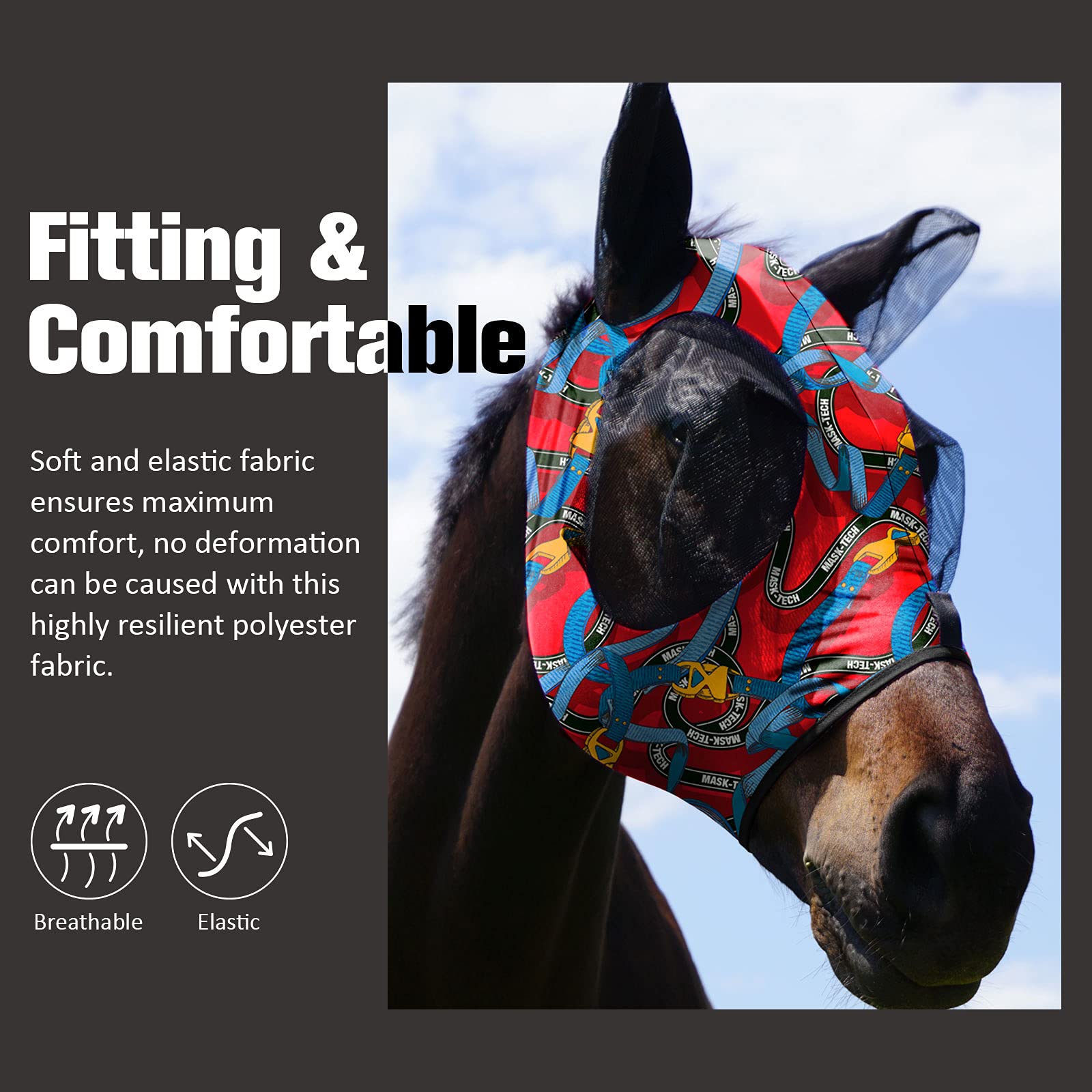 Masque anti-mouches lycra PRO-TECH - Sud Equi'Passion