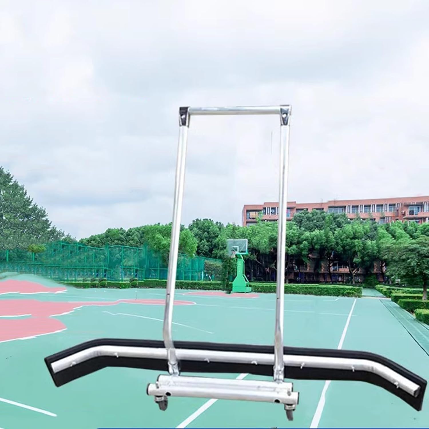Large Heavy Duty Rain Shuttle Tennis Court Squeegee Equipment Accessories, Standard Floor Squeegee, Silver Court Pusher Durable Non-Rusting Squeegee