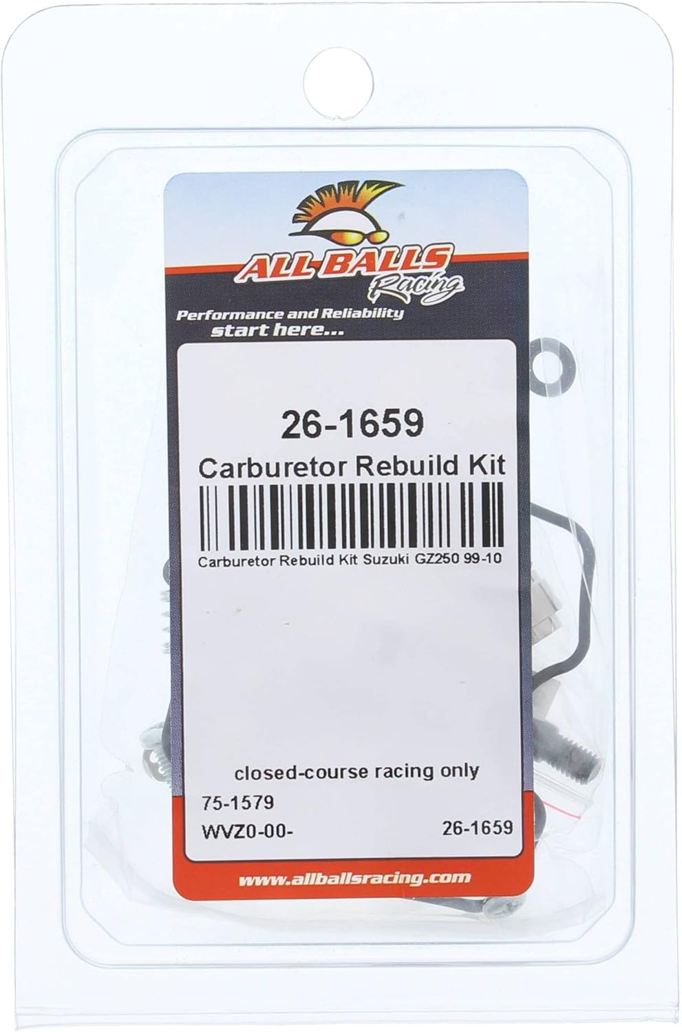 All Balls Racing 26-1659 Carburetor Rebuild Kit Compatible with/Replacement For Suzuki GZ 250 Marauder 1999-2010