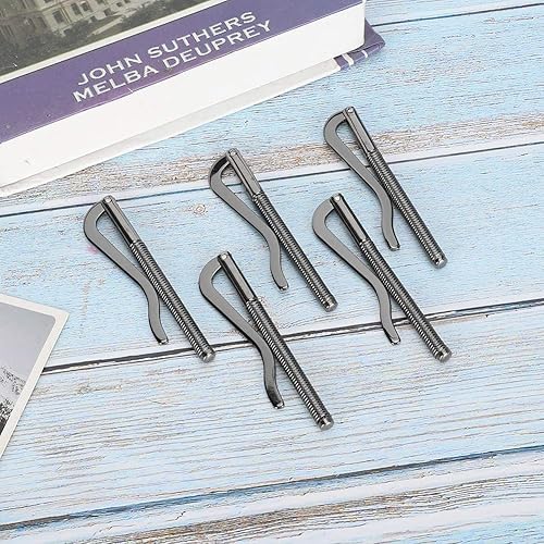 Miniatura 4 de Garosa 5 clips de resorte para billetera, 2.953 in, clips de resorte para dinero en efectivo, repuesto para billetera de cuero plegable, monedero,