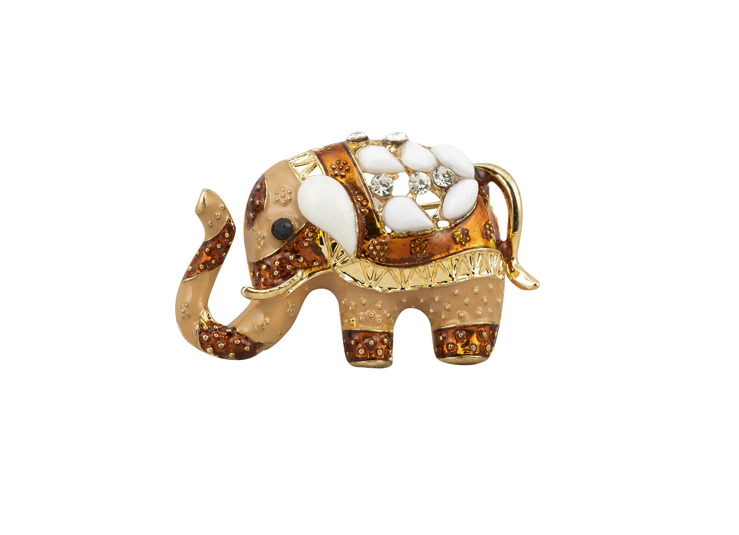 Knighthood Beige Enamel Elephant With Stone Detailing Brooch, Suit Stud, Shirt Studs, Lapel Pin Accessories for Men Women (B0C3ZYXN5J) Amazon Price History, Amazon Price Tracker