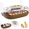 Incubadora de 24 huevos con recarga automática de agua y control de humedad, volteador automático de huevos, ovoscopio LED integrado, programas preestablecidos para pollo, pato, codorniz y pavo - ideal para principiantes 1