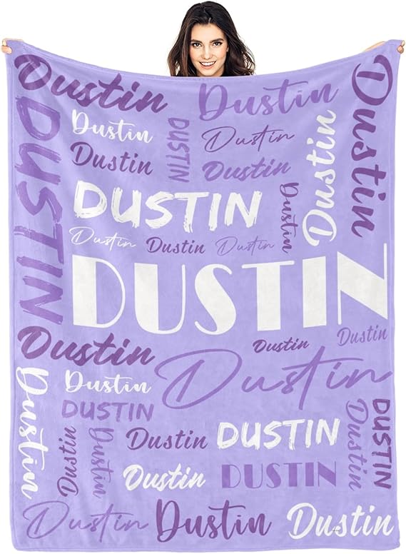 Personalized Blankets for Kids with Names Customized Blankets with Name for Adult Custom Blanket Gift for Birthday Christmas Valentines Day Gift