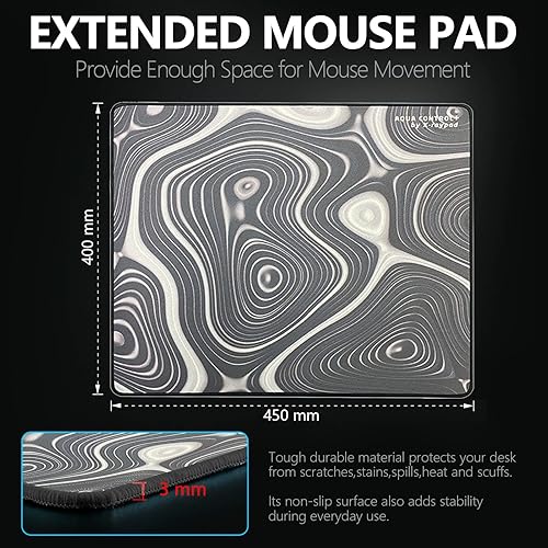 Miniatura 5 de X-Raypad Aqua Control Plus ROB - Alfombrilla de mouse para juegos de ultra alta precisión con velocidad perfecta y capacidad de control,