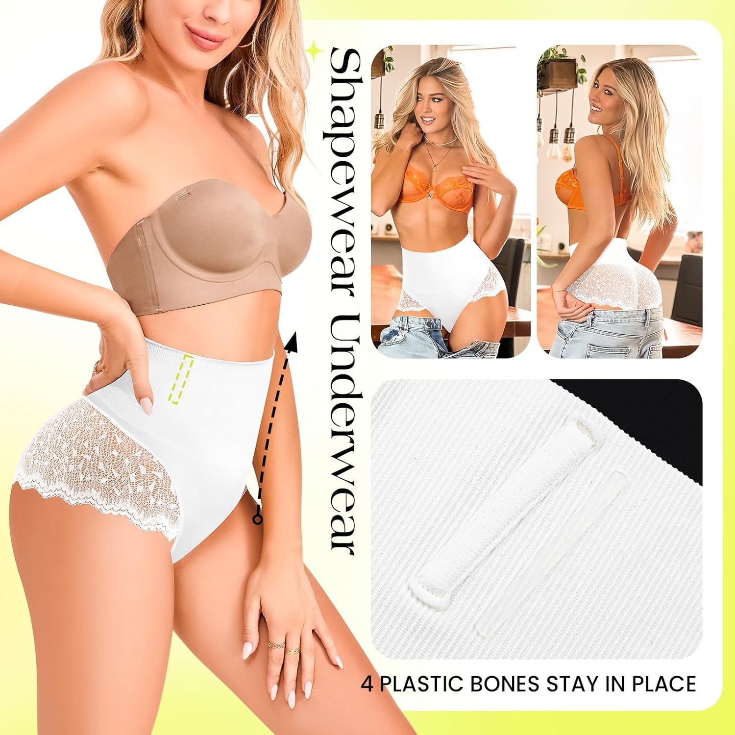 Anygirl Tummy Control Shapewear Underwear for Women Shaping Underwear Slimming Seamless Body Shaper Panties - Image 3