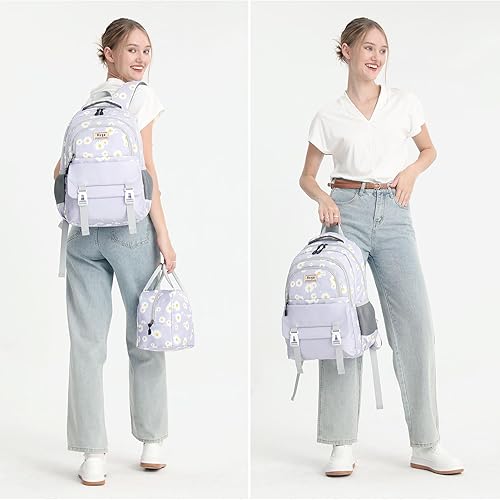 Miniatura 6 de Asge Backpack for Girls Backpack Teenage School Backpack College Bookbag for Kids Casual Daypack with Lunch Box