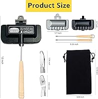 Vista 2 de Sandwichera caliente, bandeja para hornear sándwiches de doble cara para desayuno, sándwichera portátil para acampar al aire libre, tostadora de 1pcs