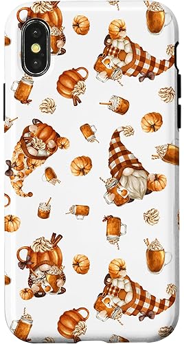 Miniatura 7 de iPhone 1212 Pro patrón de otoño y calabaza especias para Acción de Gracias y otoño gnomo caso