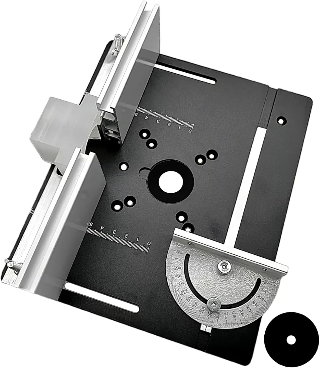 ibasenice 1set Router Table Insert Plate Kit Aluminum Alloy for Woodworking Precision Machined Inserts Easy Installation for Various Router Table Dimensions Versatile and Design