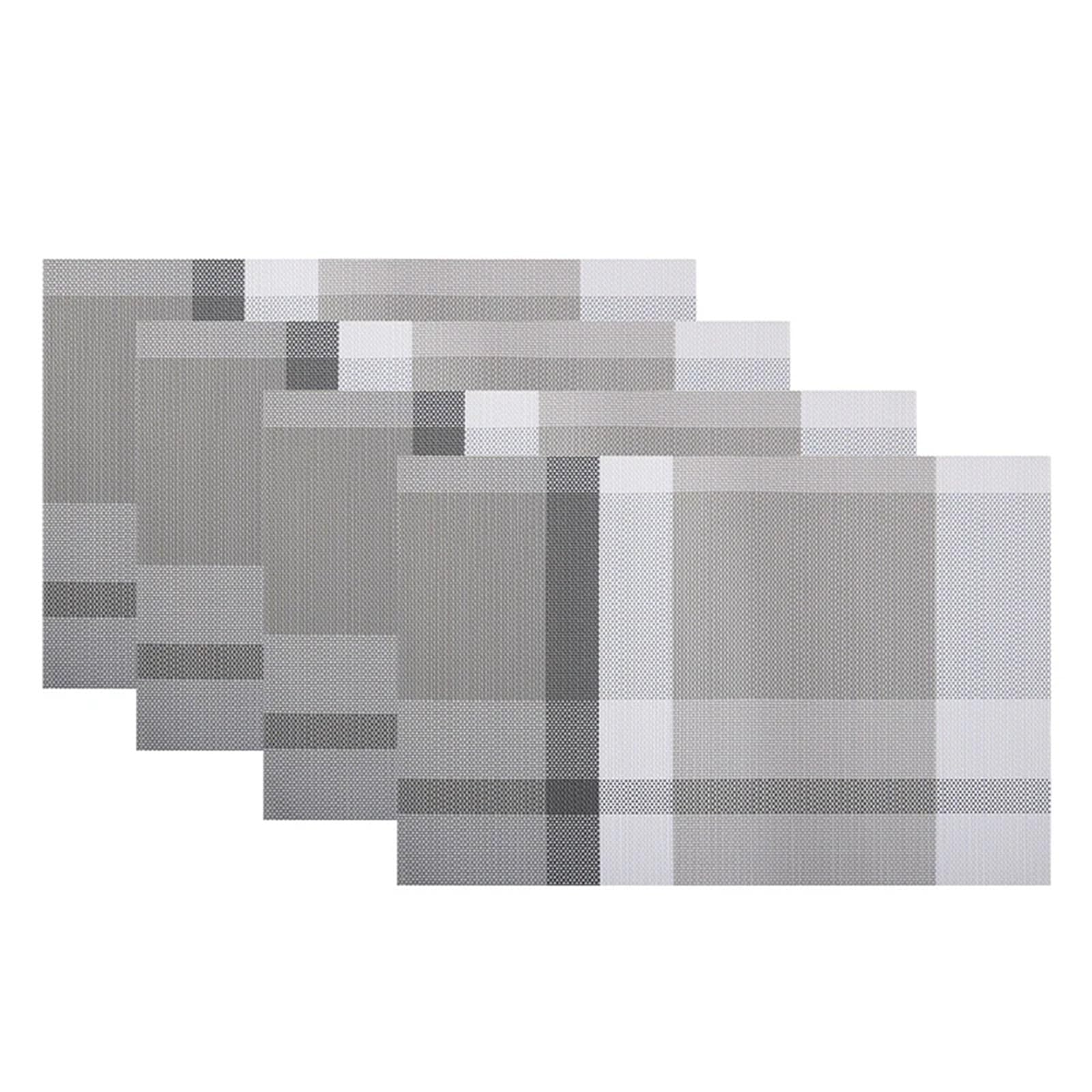 Set de table lavable en PVC 12x18 pouces tisse thermoresistant lot de 4