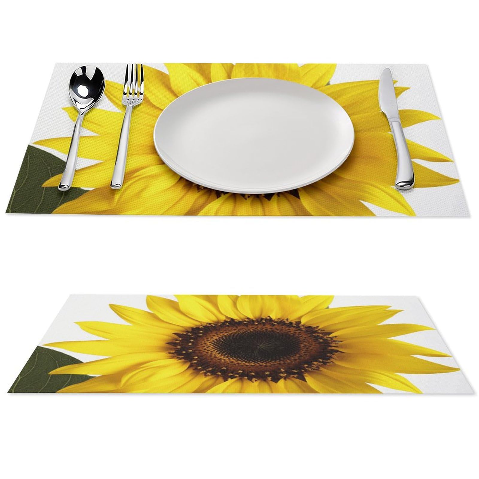 Sets de table tournesol résistants à la chaleur et lavables
