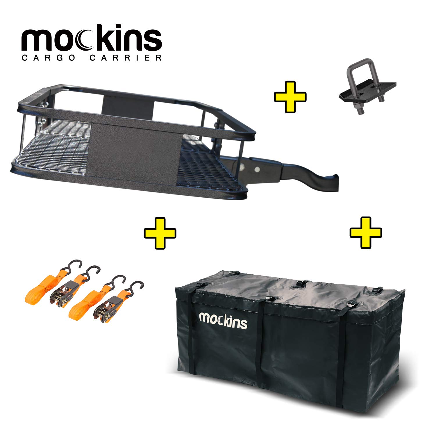 Buy Mockins 60x20x6 Folding Cargo Carrier Hitch 500 lb Capacity Hitch
