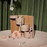 Vista 49 de Vlando Viaggio - Joyero pequeño, caja de almacenamiento para accesorios de viaje A. Gris