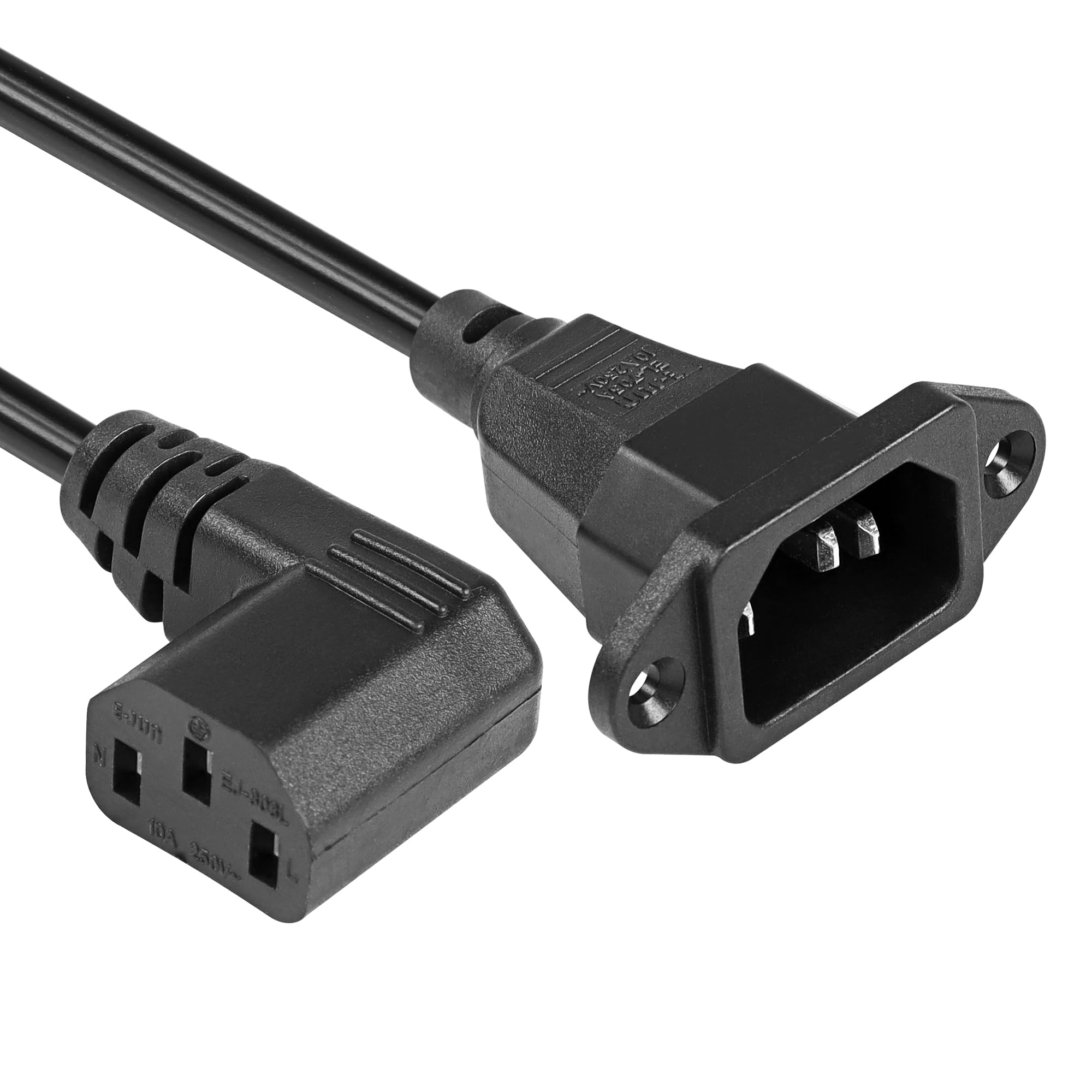 Amazon.co.jp: CERRXIAN 90°IEC 320 C14-C13電源コード 90度C14