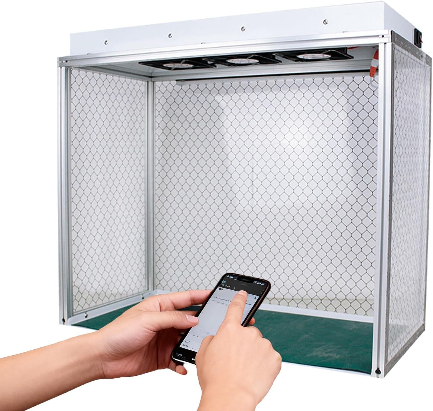 Laminar Flow Cabinet Vertical Laminar Flow Hood, Air Flow Clean Bench with 3 Fans, HEPA-Filter, Portable Laminar Air Flow Dust Free Room Worktable, for Laboratories, Phone LCD Repair