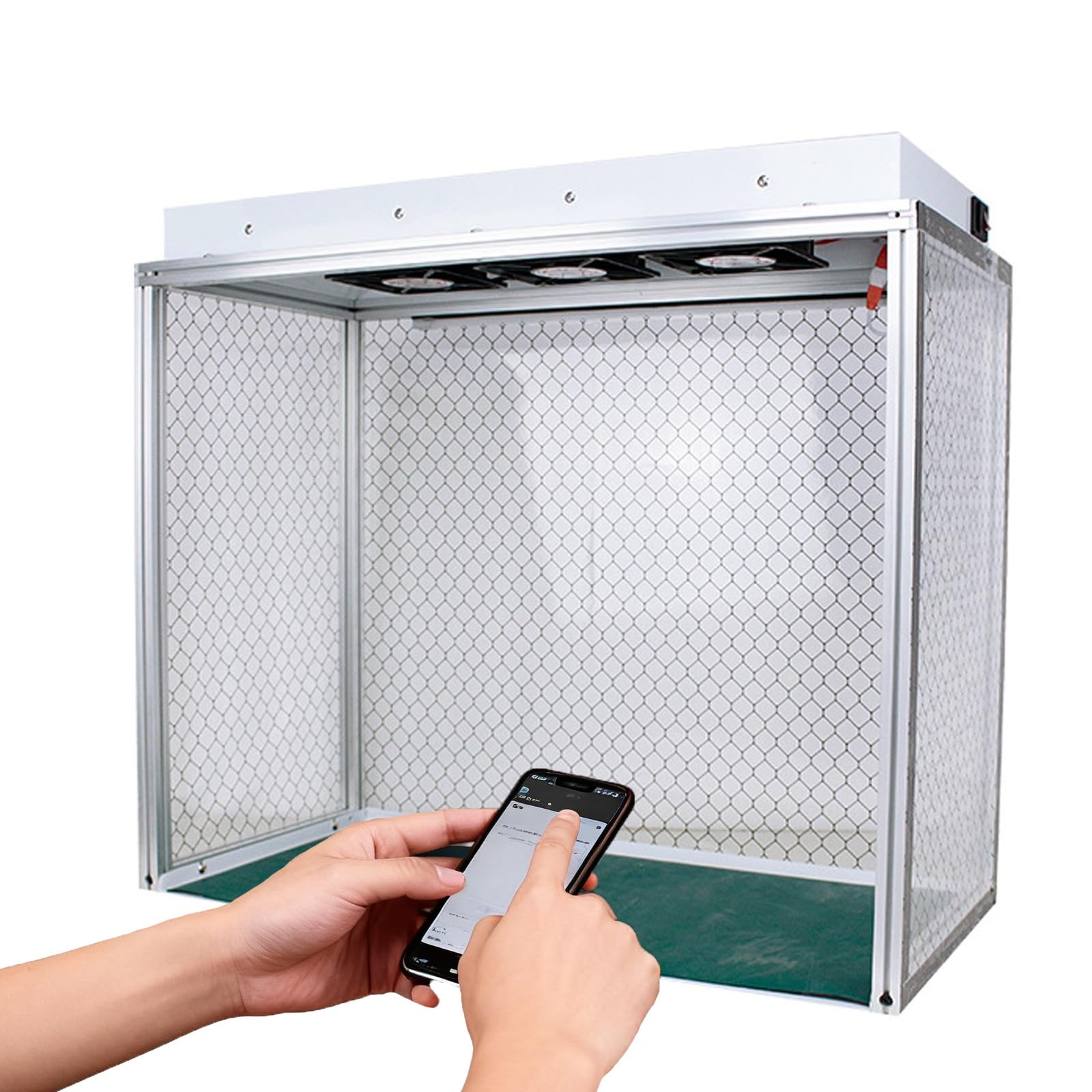 Laminar Flow Cabinet Vertical Laminar Flow Hood, Air Flow Clean Bench with 3 Fans, HEPA-Filter, Portable Laminar Air Flow Dust Free Room Worktable, for Laboratories, Phone LCD Repair