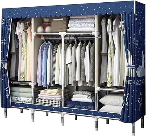 Miniatura 15 de large closets Portable Wardrobe Closet Thick Metal Frame Closets for Bedroom Cloth Wardrobe Closet for Bedroom Hanging Clothes Closet Space-saving