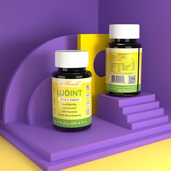 UJoint Move & Energy Joint Flexibility and Mobility Dietary Supplements, 30 Day Supply, 60 Capsules (1)
