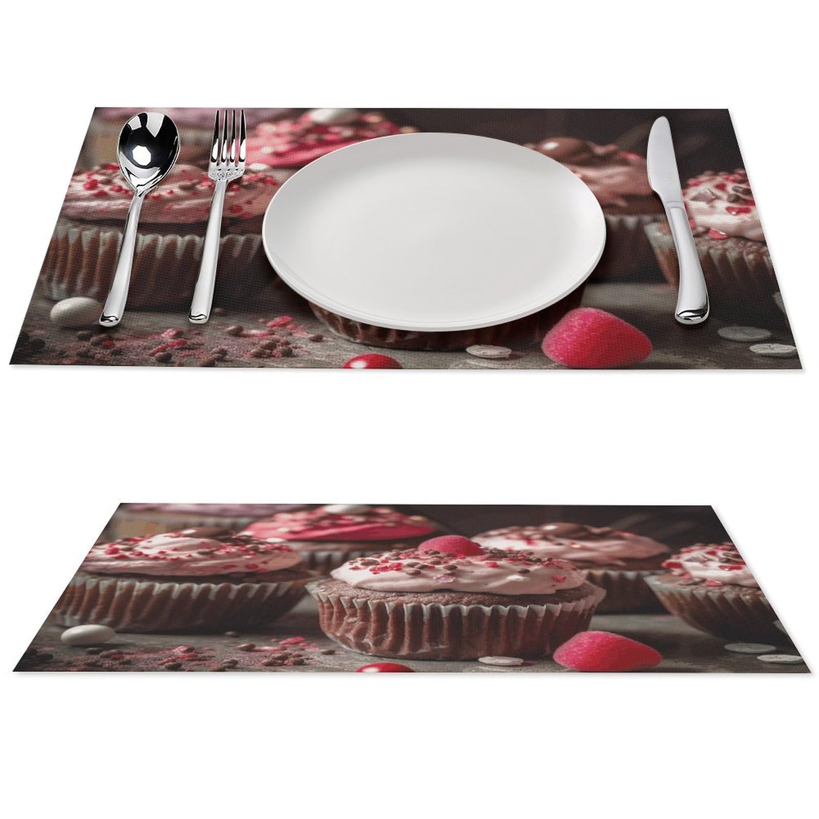 Sets de table résistants à la chaleur antidérapants pour repas de Saint-Valentin 45x30 cm