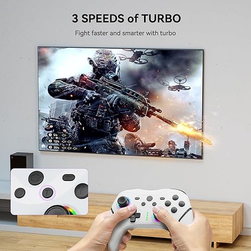 Miniatura 7 de Olimoxi Switch Controller, Switch Pro Controller Wireless for SwitchSwitch LiteSwitch OLEDWindows PC,Wireless Switch Controller with RGB LED