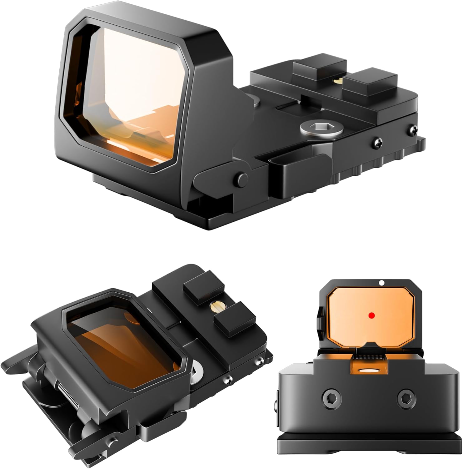 Flip Up Micro Red Dot Sight – Lightweight RMR Reflex Optic for Pistols, Fits 20mm Picatinny Rail & RMR Mounts, Ideal for Hunting & Tactical Use