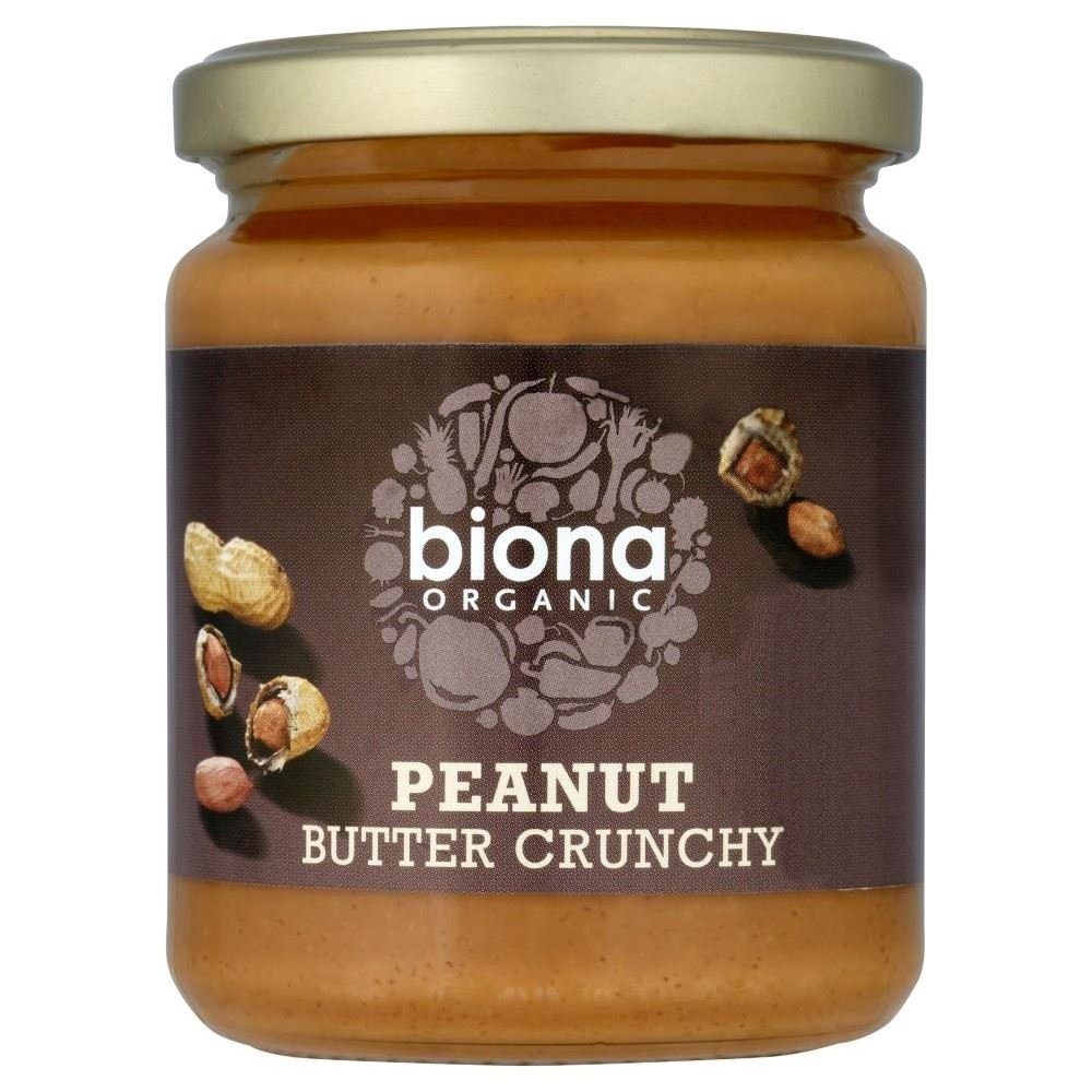 Mantequilla de Maní Biona Orgánica Crujiente con Sal Marina 250g