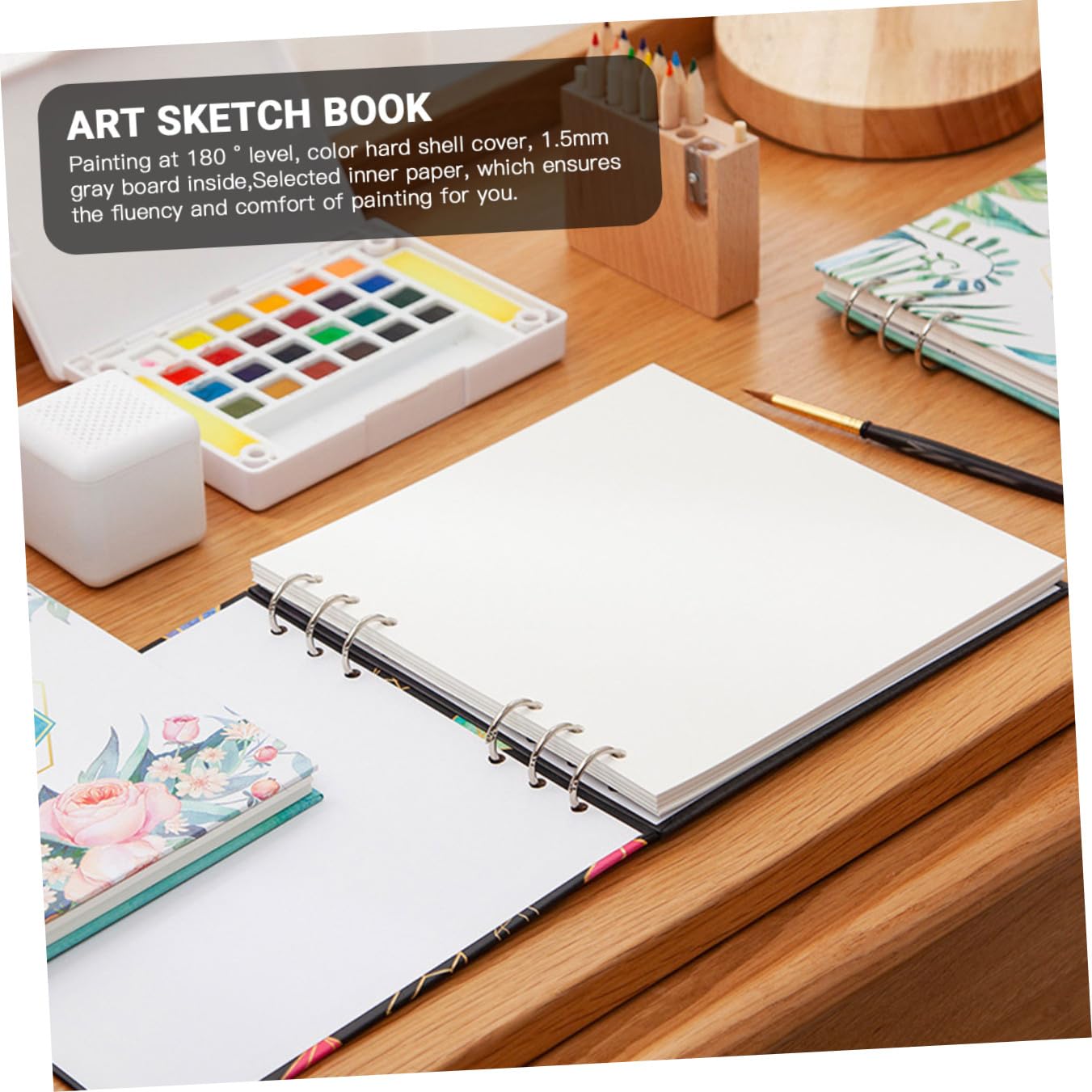 1pezzi Taccuino Da Disegno Per Studenti Album Di Pittura Durevole Per Cover Rigida Colorata e Stabilità Ottimale Adatto Per Schizzi e Doodle Movimento