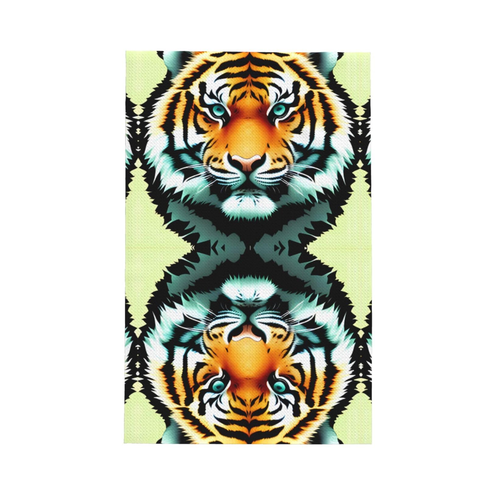 SXZVVBN Little fat tiger head Super Absorbent Microfibre Waffle Towels Fast Drying Dish Cloths Home Cafe Barista