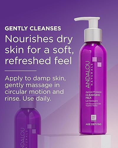 Miniatura 4 de Andalou Naturals - Leche limpiadora probiótica de chabacano, 6 onzas, paquete de de 1