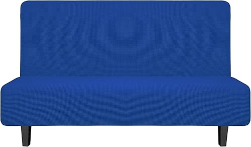 Easy-Going Funda elástica para sofá o cama, sin brazos, protector de muebles azul Klein sin reposabrazos con parte inferior elástica para niños,