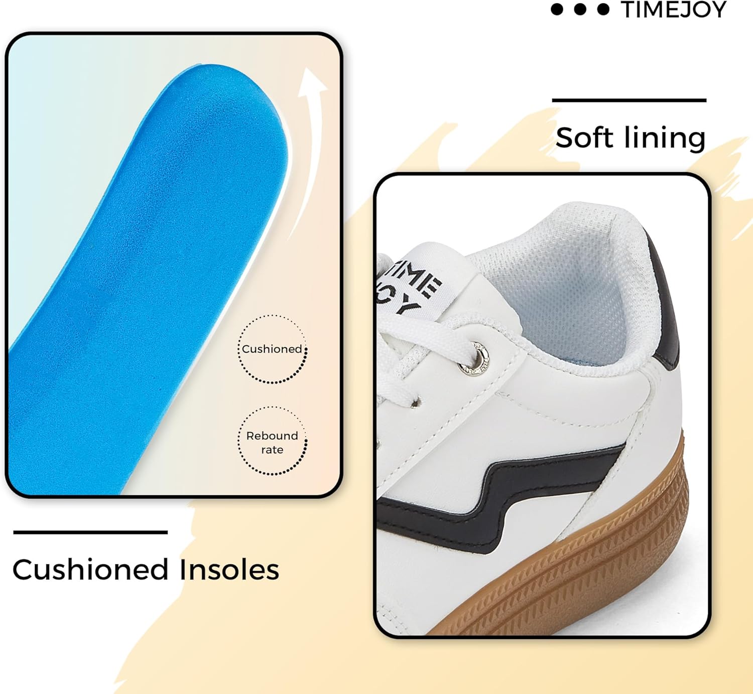 Women's Platform Fashion Sneakers Vintage Chunky Casual Tennis Shoes Low Top Gum Sole for Everyday Walking - Image 6