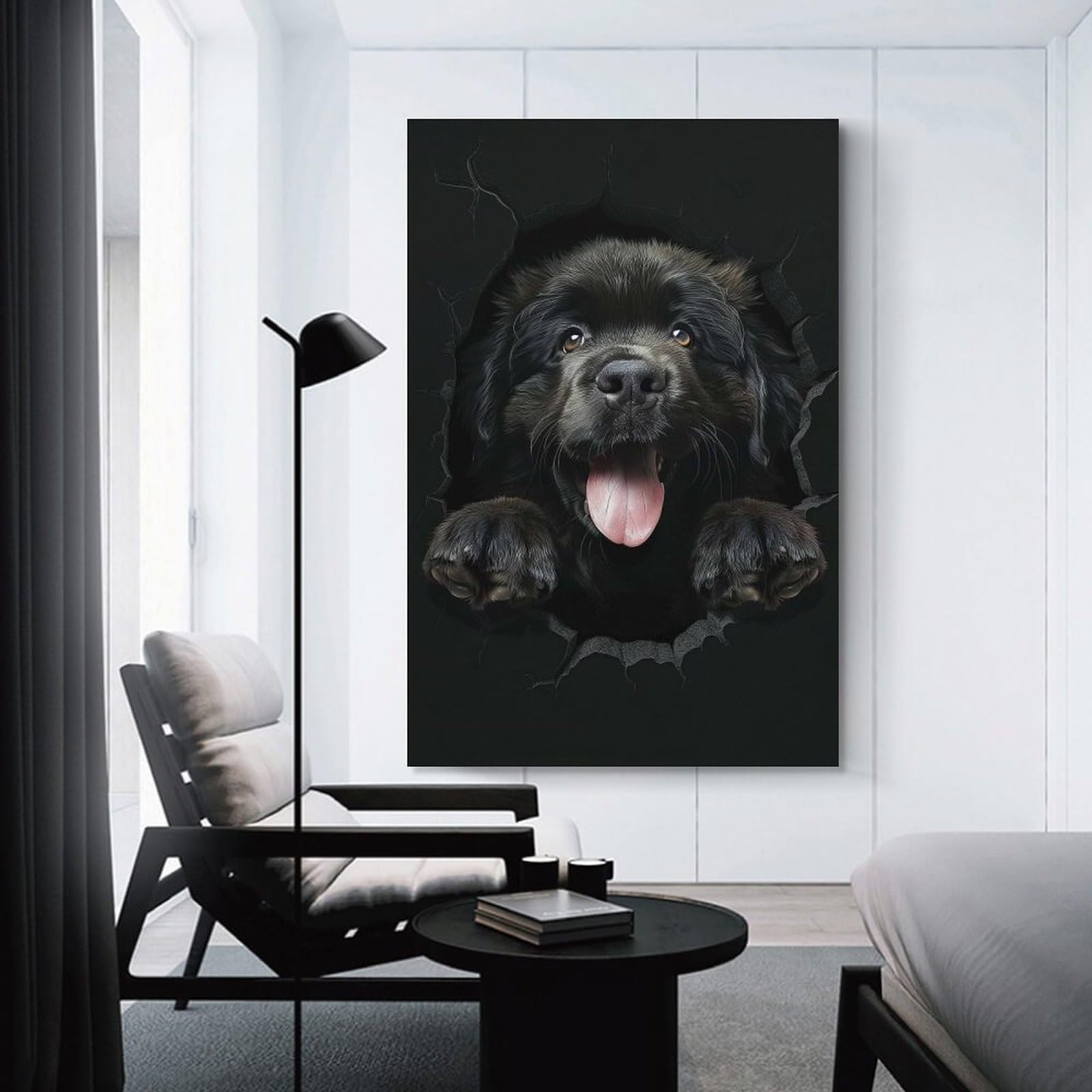Junmoney Decorative Wall Artwork Newfoundland, 24x36inch(60x90cm), for Lounge, Bedroom Or Personal Spaces, Gift Idea for Housewarming And Birthdays