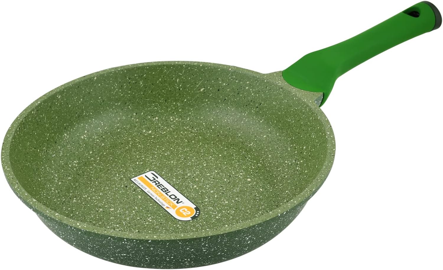 Essentials Granite Non-Stick Fry Pan 26cm | Induction Compatible Cast Aluminium Frying Pan | Green - PR81102